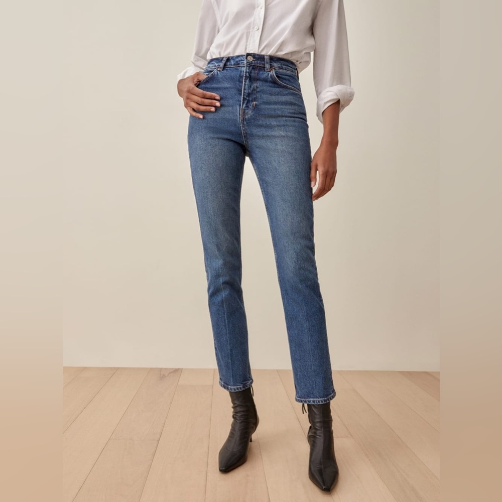 Reformation Liza Ultra High Rise Straight Jeans